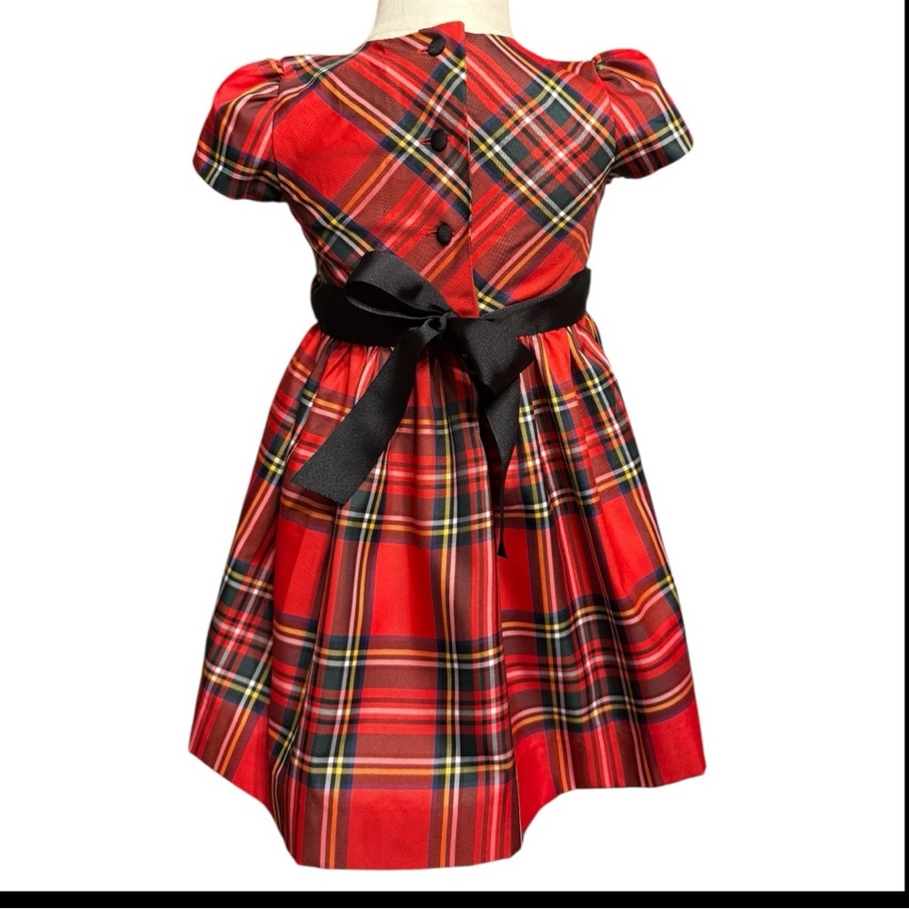 Ralph Lauren Baby Girl Red Tartan Plaid Holiday Dress 18 Months - Picture 2 of 6